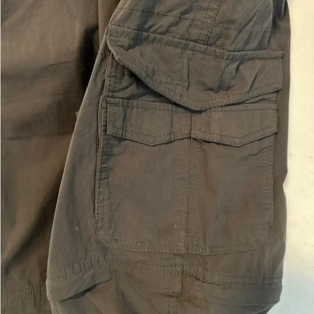 BC Clothing Men's Convertible Cargo Pants Zip Off Sz XL x 34 Hiking Outdoor Gray